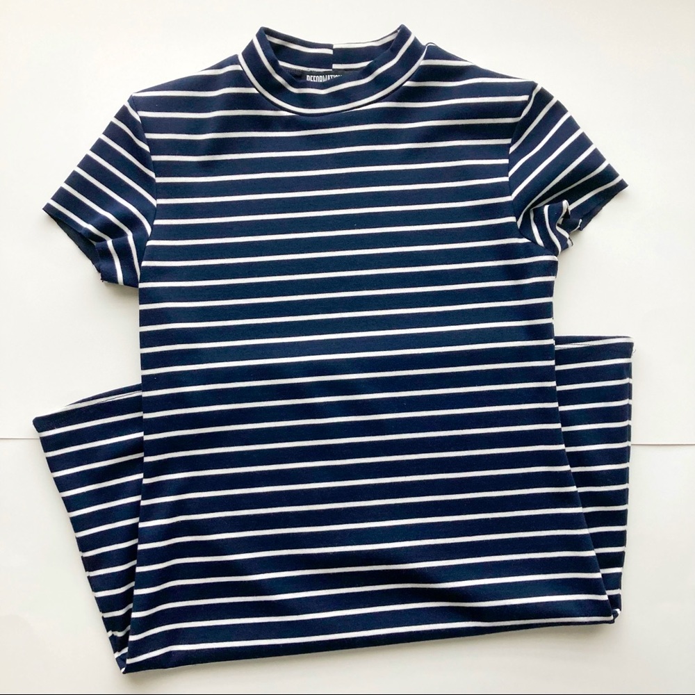 Reformation Mock Neck T-shirt Dress